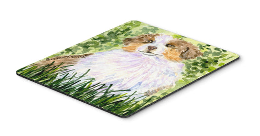 Caroline's Treasures SS8844MP Australian Shepherd Mouse Pad, Hot Pad or Trivet for Home Office Gaming Working Computers Laptop Mouse Mat,Washable