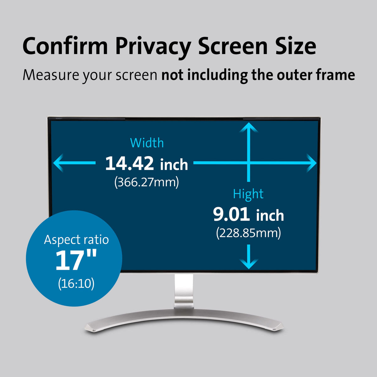 Kensington FP170W10 Privacy Screen for 17.0" Widescreen 16: 10 Laptop (K52106WW)