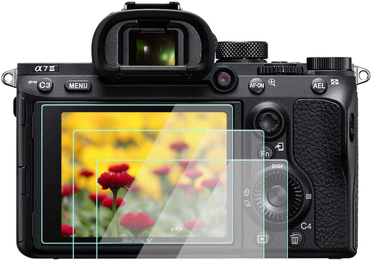 a7iii Screen Protector for Sony Alpha a7iii a7siii a7riv iii ii a7c Camera (3 Pack), WH1916 Tempered Glass Protective Film Anti-Dust Anti-Scrach