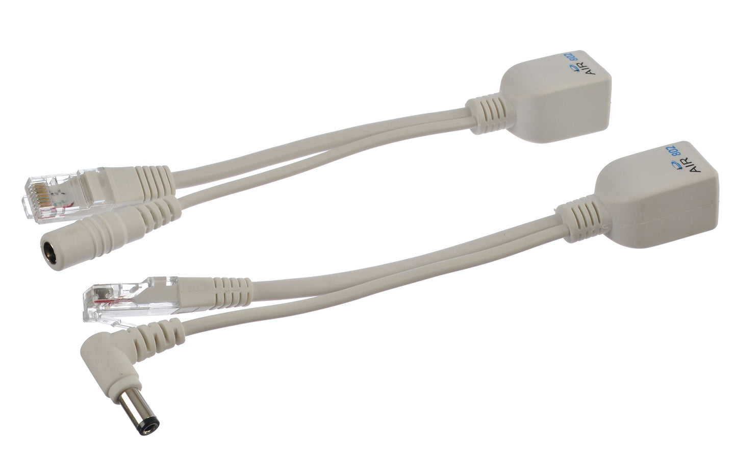 AIR802 Passive Power-Over-Ethernet (PoE) Injector - Splitter Mid-Span Kit with 5.5 mm x 2.1 mm Right Angle Jack DC Connector