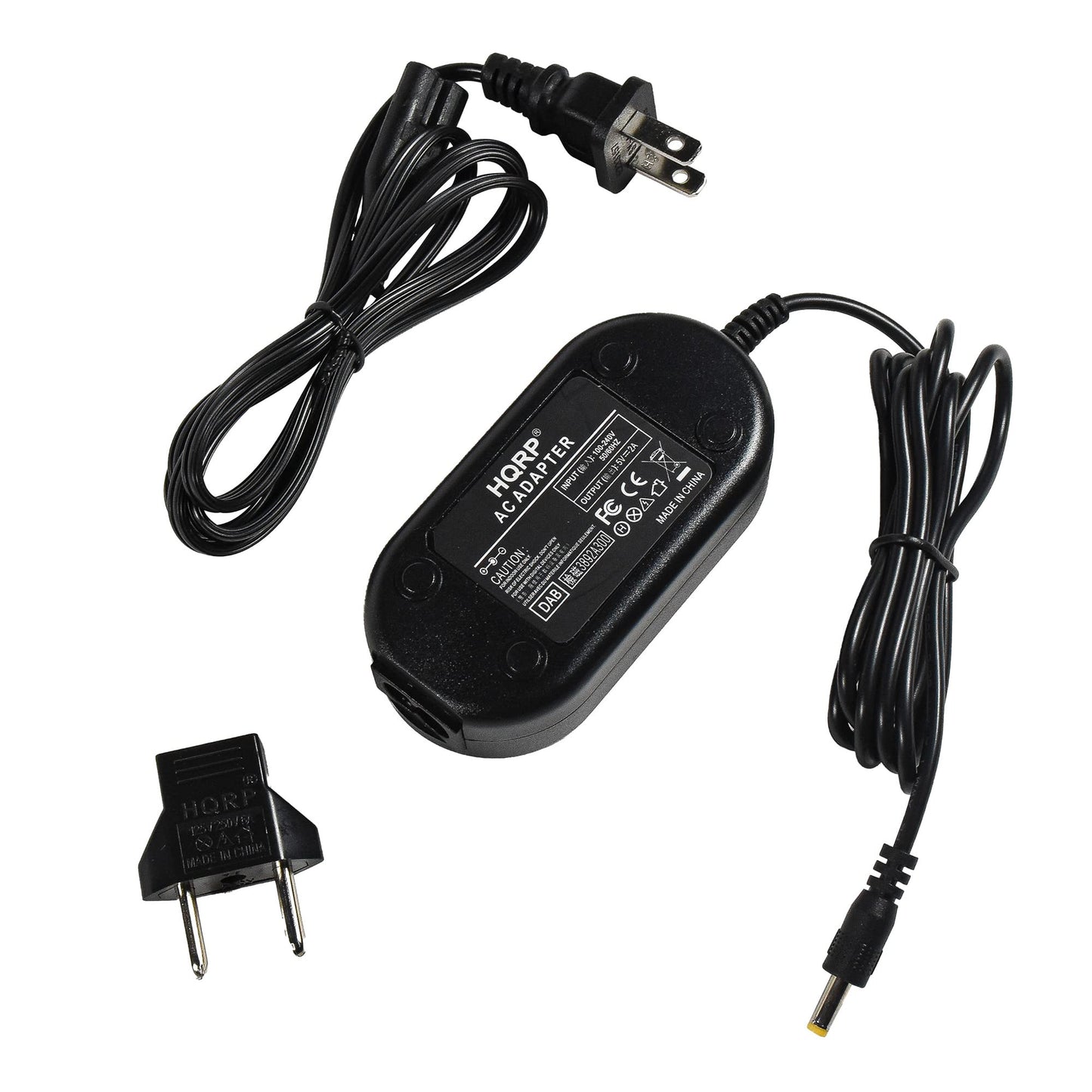 HQRP AC Adapter/Power Supply Compatible with Panasonic SDR-S50 SDR-S50A SDR-S50K SDR-S50N SDR-S50P SDR-S50PC Camcorder with USA Cord & Euro Plug