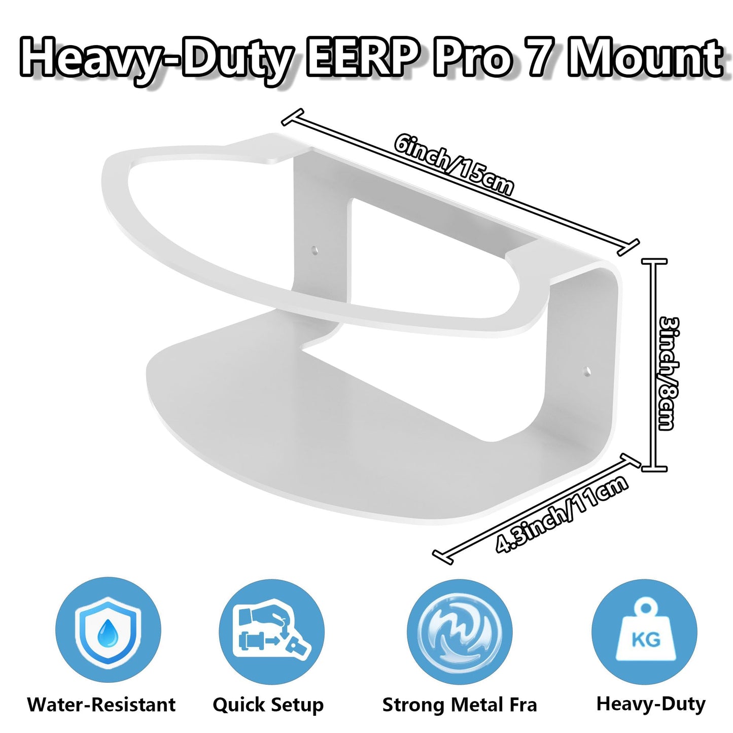 eero Pro 7 Wall Mount, Metal Wall Mount for eero Pro 7 with Secure Cable Management, Includes Screws & Screwdriver for Easy Installation, Compatible