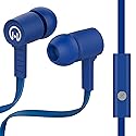HyperGear in-Ear Wired Earphones with Mic Noise Isolating Fit Earbuds with 3.5mm Aux Jack for Computers, Laptops Tablets, Cell Phones & More [Blue]