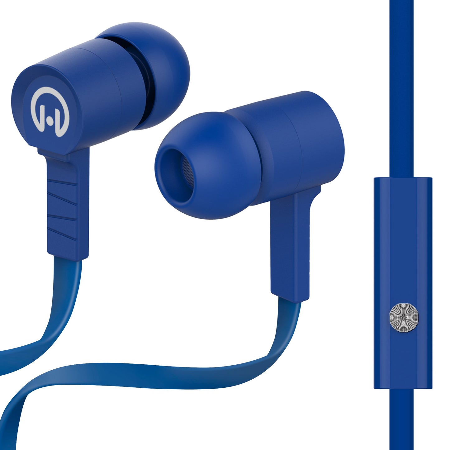 HyperGear in-Ear Wired Earphones with Mic Noise Isolating Fit Earbuds with 3.5mm Aux Jack for Computers, Laptops Tablets, Cell Phones & More [Blue]