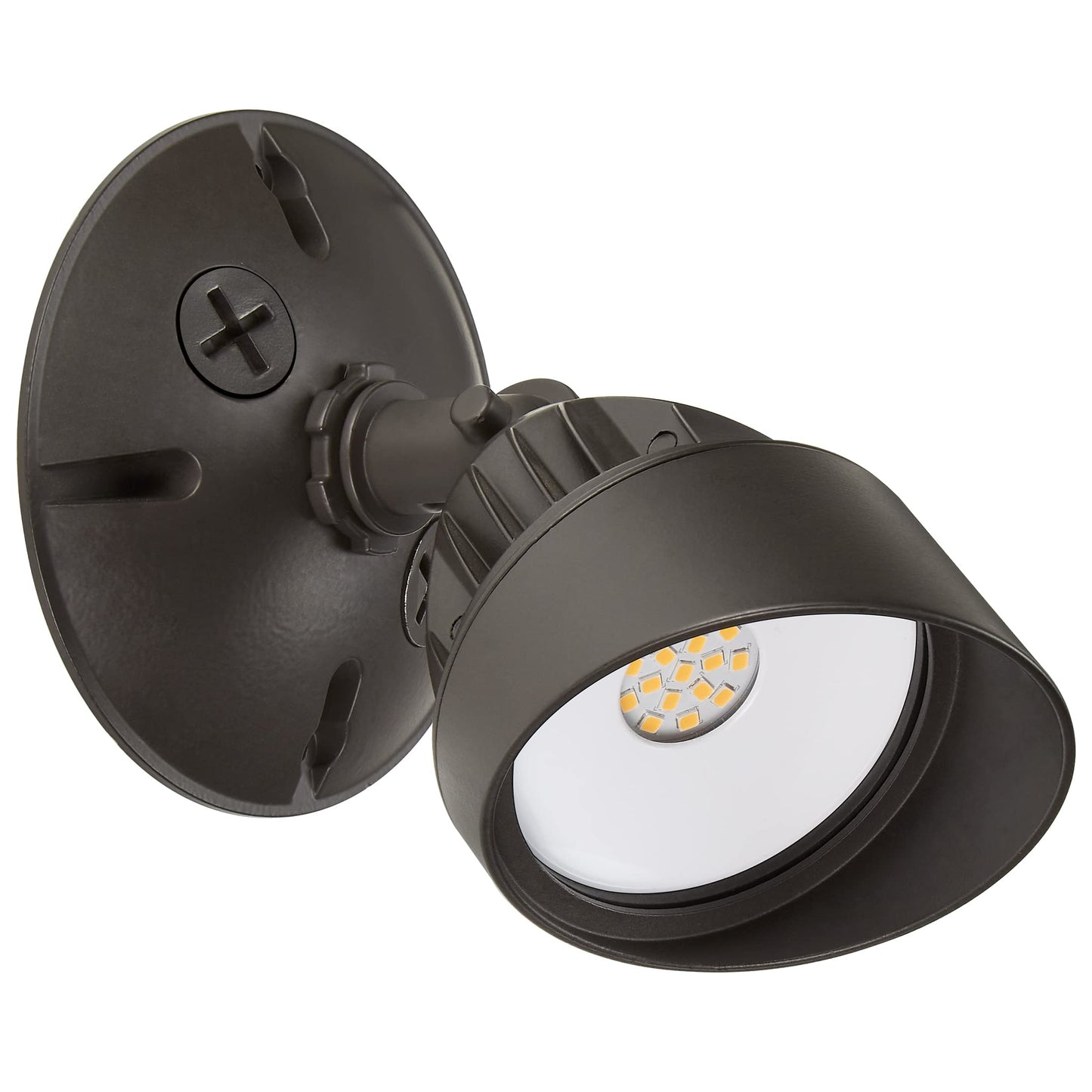 Maxxima LED Brown Outdoor Flood Security Wall Light 800 Lumens 3000K 2 Pack
