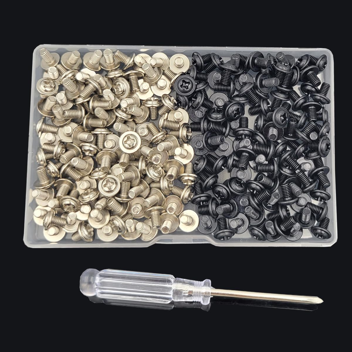 200Pieces 2.5inch SSD Mounting Screws M3x5mm Pan Head Phillips Drive Screws with Screwdriver