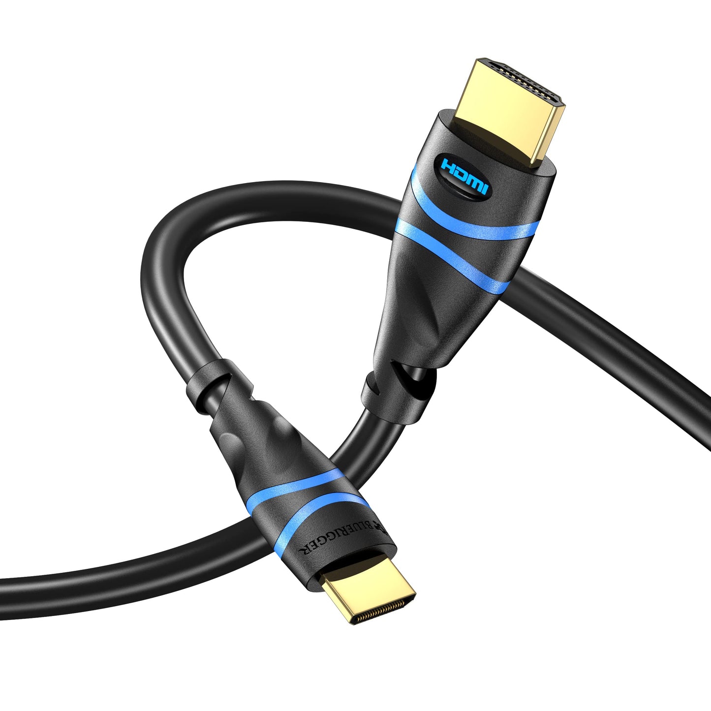 BlueRigger Mini HDMI to HDMI Cable (10FT, 4K 60Hz HDR, Bidirectional High Speed HDMI 2.0 Cord, Ethernet, Audio Return) Compatible with DSLR Camera