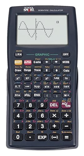 School Smart Graphic Calculator, 10 + 2 Dot Matrix , black - CS-121