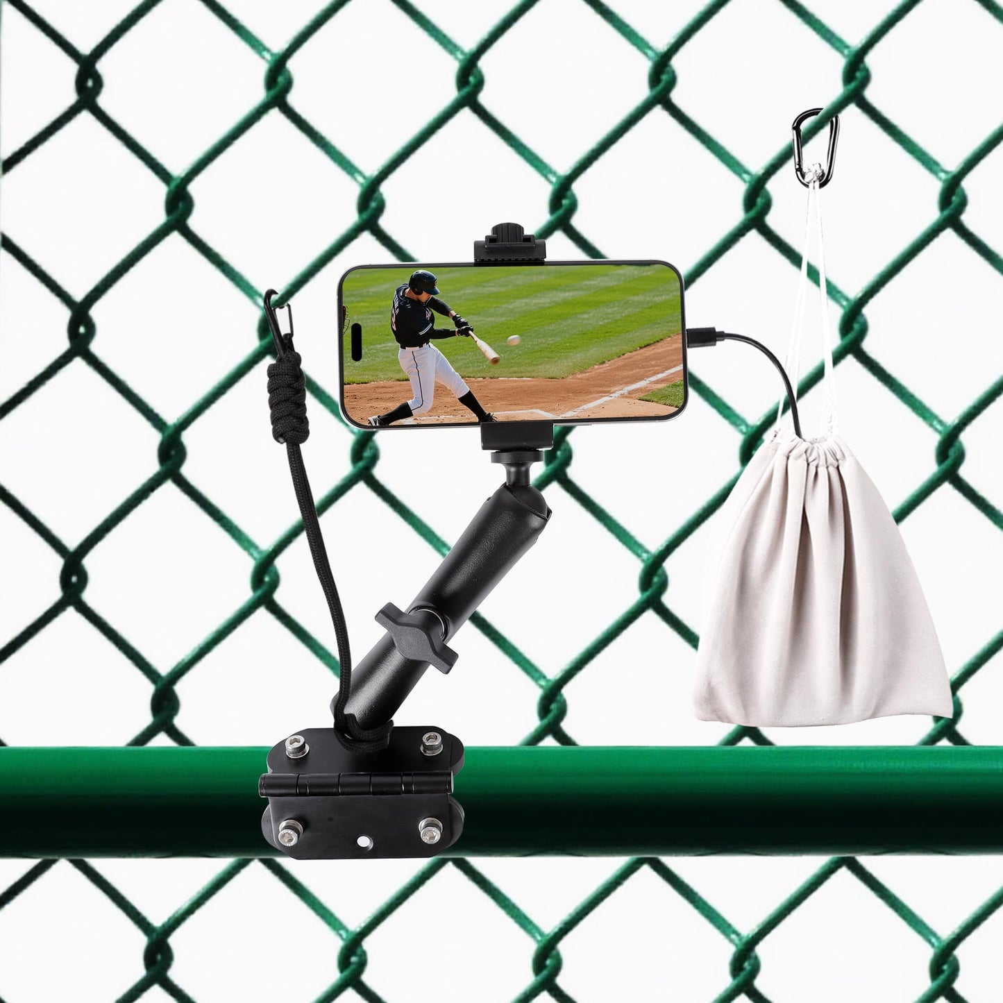 Magnetic Fence Mount - Post Mount+Fence Clip Kit for Mevo Start, GoPro, iPhone,Camera/Phone Stands Suitable for Metal cylinders and Fences,for