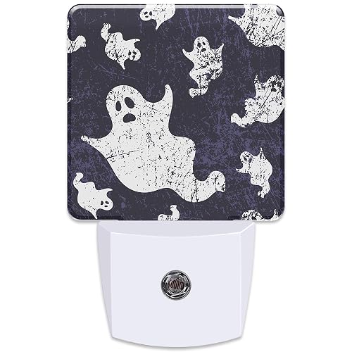KXWQTRDD Halloween Ghosts Funny Night Light Plug into Wall,Night Lights with Dust to Dawn Sensor,Auto Turn on and Off,Glow Nightlight