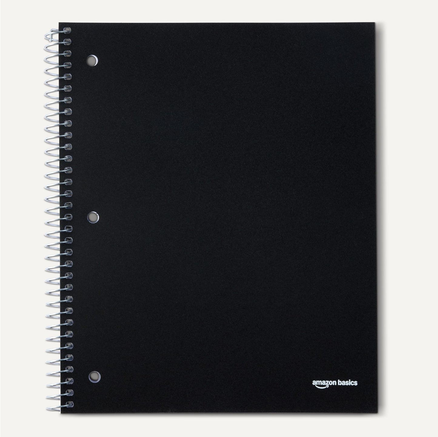 Amazon Basics 1 Subject College Ruled Spiral Notebook, Poly Cover,100 Sheets, 9" x 11", Assorted Primary Colors, 3 pack