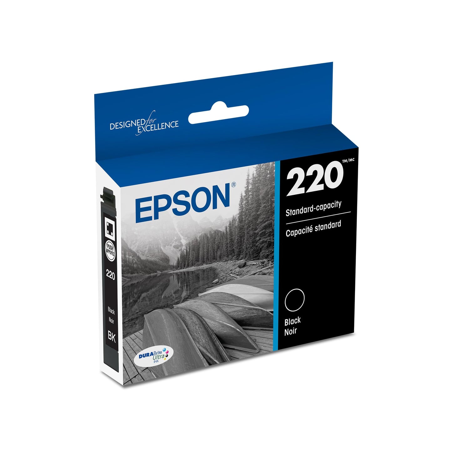 EPSON 220 DURABrite Ultra Ink Standard Capacity Black Cartridge (T220120-S) Works with WorkForce WF-2630,2650, 2660, 2750, 2760 and Expression