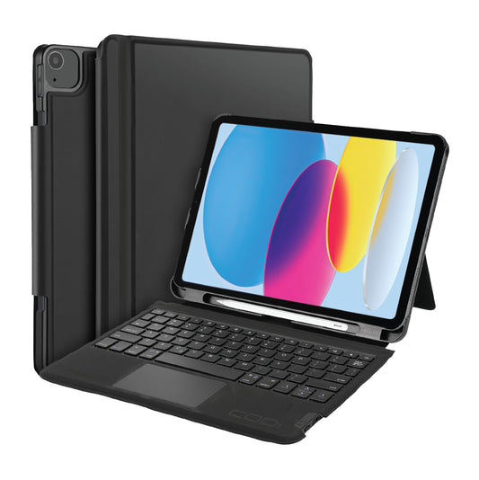 CODi Bluetooth Keyboard Folio Case with Trackpad for iPad 10.9" (10th Gen/A16), iPad Air 11" (M2,M3,M4), iPad Air 10.9" (4th-5th Gen), iPad Pro 11"