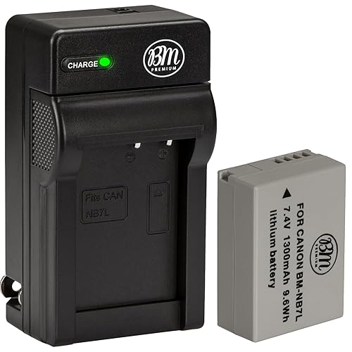 Big Mike's BM Premium NB-7L Battery & Charger Kit Compatible with Canon PowerShot G10, G11, G12, SX30 is Digital Camera