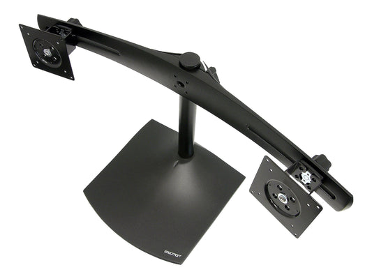 Ergotron DS100 Dual-Monitor Desk Stand, Horizontal, Black