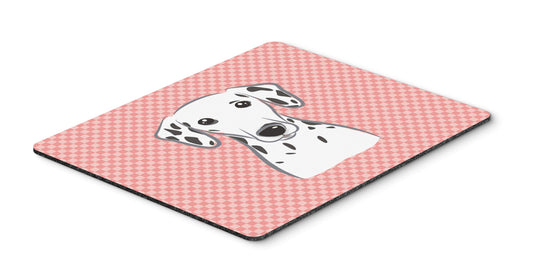 Caroline's Treasures BB1210MP Checkerboard Pink Dalmatian Mouse Pad, Hot Pad or Trivet for Home Office Gaming Working Computers Laptop Mouse