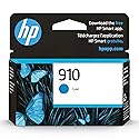HP 910 Cyan Ink Cartridge | Works with OfficeJet 8010, 8020 Series, OfficeJet Pro 8020, 8030 Series | Eligible for Instant Ink | 3YL58AN