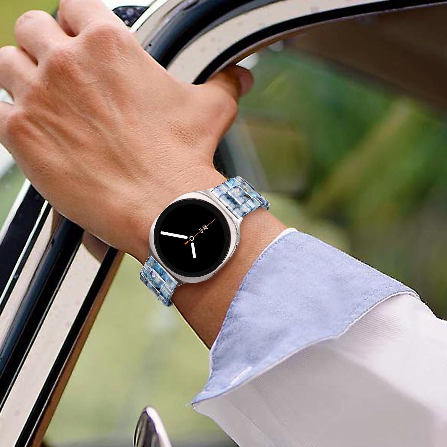 YGTIECS Resin Strap Only Compatible with Samsung Galaxy Watch 9/8 Band 40mm 44mm, for Galaxy Watch 8 Classic Band 46mm, 20mm Soft Resin Replacement
