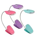 HONGUT Book Light for Kids Clip on Book Lights for Reading in Bed Book Lamp Portable LED Reading Light with 360° Flexible and 2 Brightness (3Pack Mini