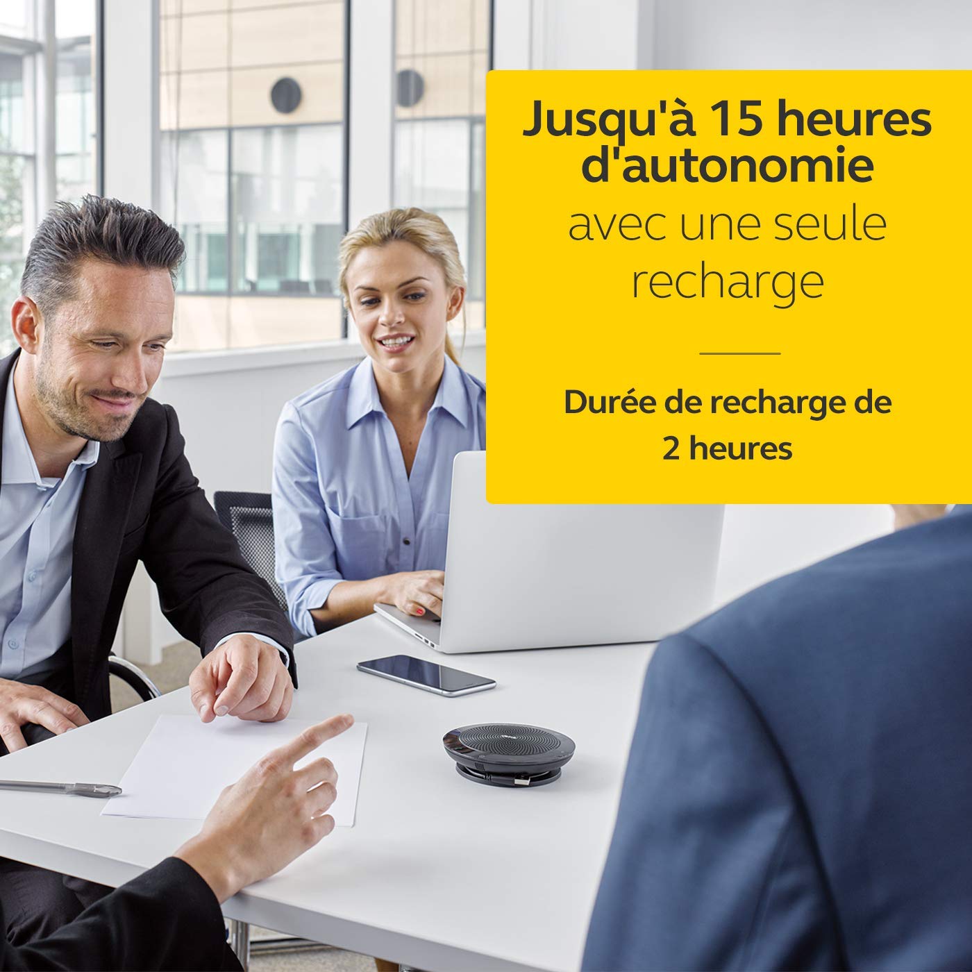 Jabra Speak 510 UC Wireless Bluetooth Speaker for Softphone and Mobile Phone - Easy Setup, Portable Speaker for Holding Meetings Anywhere