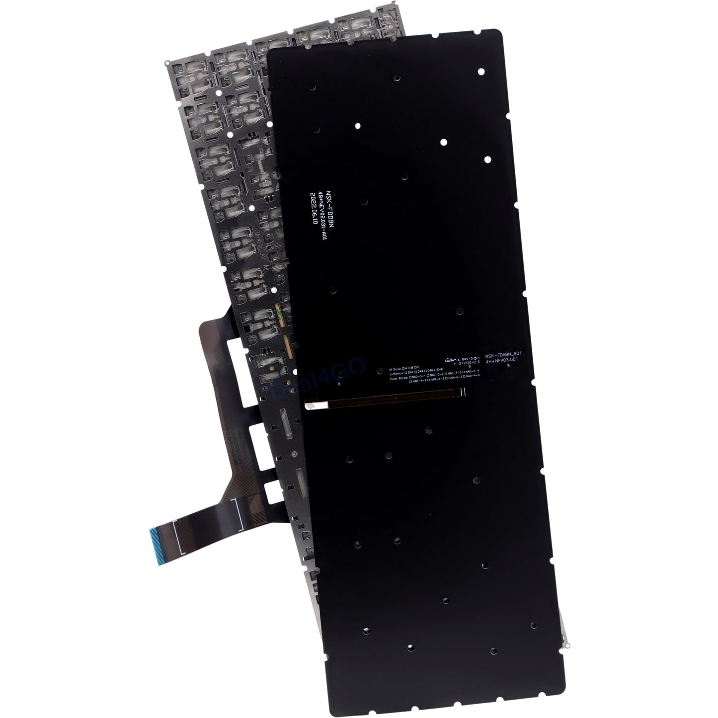 Deal4GO Single Color Backlit Keyboard Replacement for MSI GF65 Thin 10UE-047 9SD GS65 Stealth GF63 WS65 GS65VR PS63 MS-16W1/2 MS-16R6 MS-16Q4 - Black,