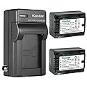 Kastar 2-Pack Battery and AC Wall Charger Replacement for Panasonic HC-V550M, HC-V550K, HC-V620M, HC-V710, HC-V720, HC-V720M, HC-V720GK, HC-V720MGK