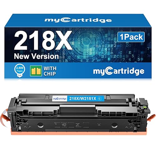 myCartridge Compatible Toner Cartridge Replacement for 218A 218X for Color LaserJet Pro 3201dw MFP 3301fdw 3301cdw 3301sdw Printer Ink W2180A W2180X