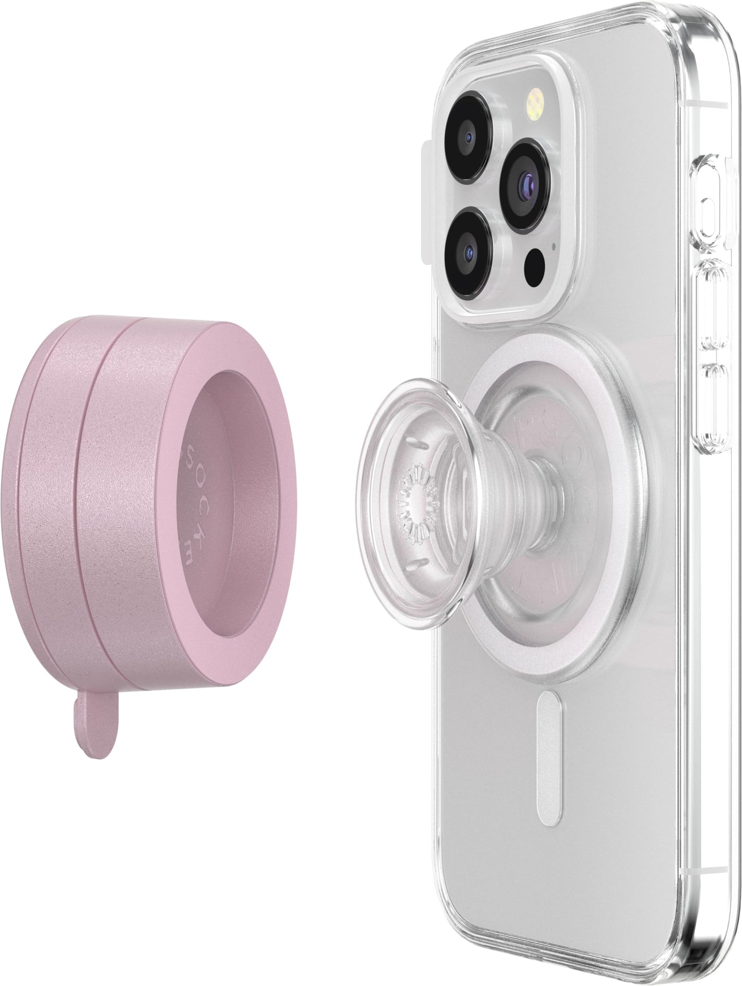 PopSockets Magnetic Suction Phone Mount, Surface Mount for MagSafe, Light Pink - Dusy Rose