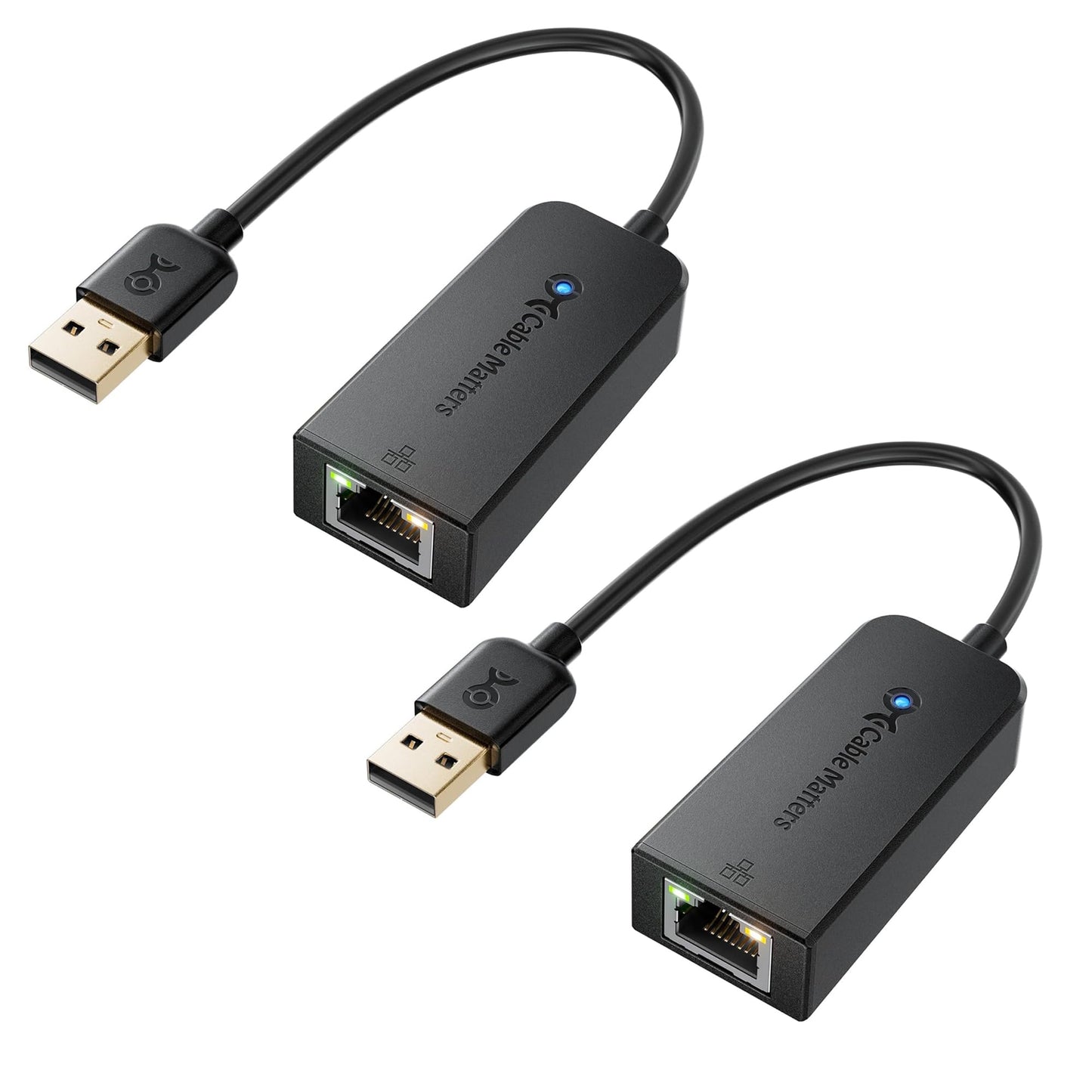Cable Matters 2-Pack USB 2.0 to Ethernet Adapter, Plug & Play