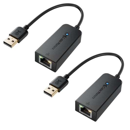 Cable Matters 2-Pack USB 2.0 to Ethernet Adapter, Plug & Play