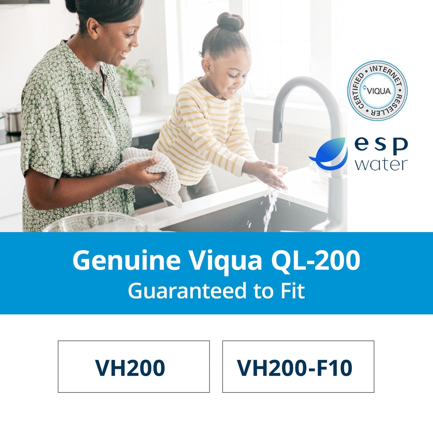 Viqua QL-200 UV Lamp and Quartz Sleeve Kit - Replacement for VH200, VH200-F10, SC-200, SPV-200, SPV-3.5 - Includes S200RL-HO Lamp, QS-001 Sleeve