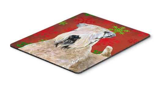 Caroline's Treasures SS4700MP Wheaten Terrier Soft Coated Snowflakes Christmas Mouse Pad, Hot Pad or Trivet, Large, Multicolor