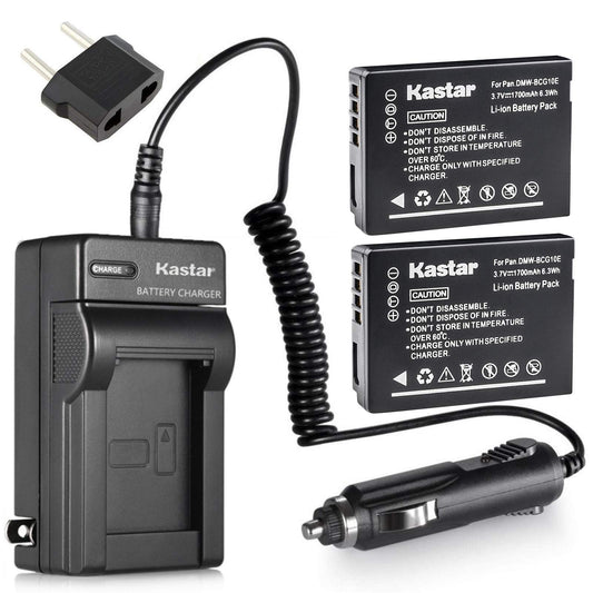 Kastar Battery (X2) & AC Travel Charger for Leica BP-DC7, BP-DC7-E, BP-DC7-U, BP-DC-U, BP-DC and Leica V-Lux 20, V-Lux 30, V-Lux 40 Digital Cameras
