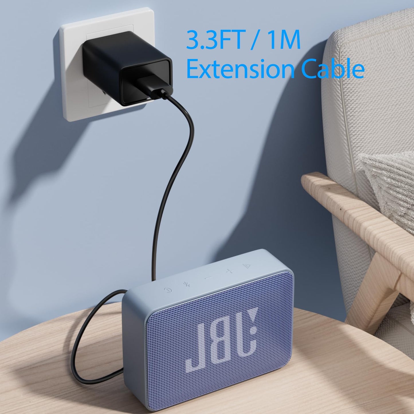Fast Charger Charging Cable Cord for JBL Charge 4,Charge 5,Flip 5,Flip 6,Pulse 4 Clip4, GO 3,Extreme 3,JR-POP,Endurance Peak II,Wireless Bluetooth