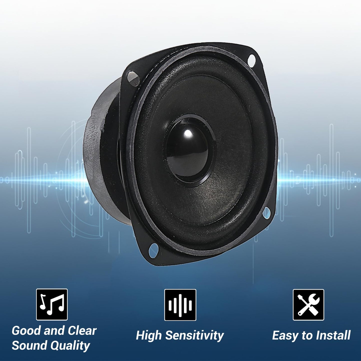 ACEIRMC 3” 4Ohm 20W Full Range Audio Speaker Stereo Woofer Loudspeaker for Arduino Replacement DIY (4pcs)
