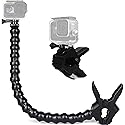 FiTSTILL Jaws Flex Clamp Mount with Adjustable Gooseneck 19 Sections Compatible with Go Pro Hero 13,12,11,10,9,8,7,6,5,4,Session