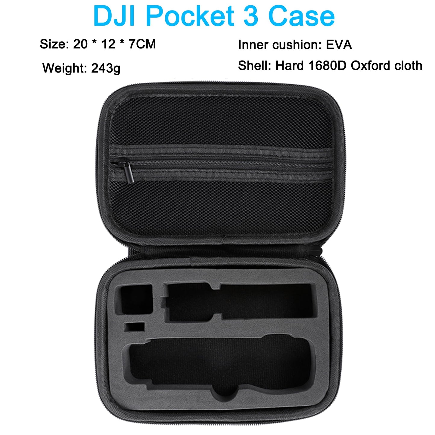PellKing Carrying Case for DJI Osmo Pocket 3 Camera, Portable Storage Bag Compatible Osmo Pocket 3 Creator Combo Accessories