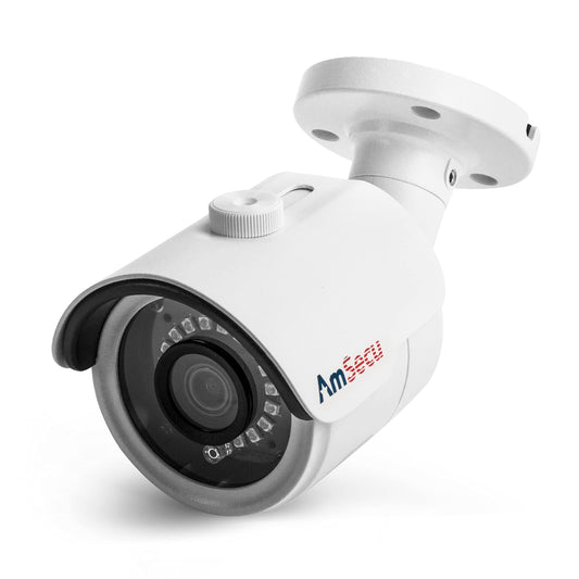 AmSecu 4K Security Camera, CA-IP-B36R Mini PoE IP Camera 8MP Bullet Surveillance Camera, Third Party Support & IP Camera Protocols, RTSP, and Blue