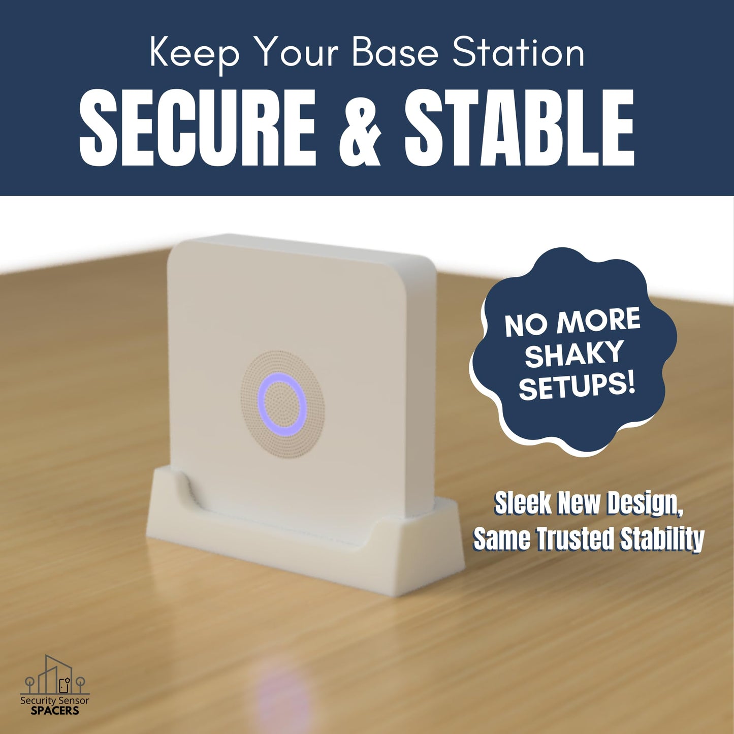 Ring Base Station 2nd Gen Holder- Secure & Stable Base Holder Stand Compatible with Ring Alarm Base Station - Easy Installation, Versatile Placement