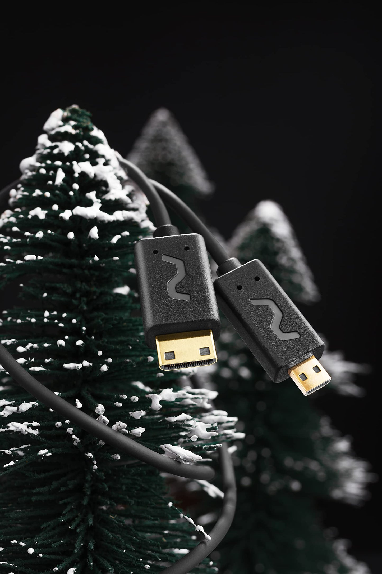 Nanosecond Extreme Slim 2.6’ Micro HDMI to Mini HDM Cable -World’s Thinnest & Most Flexible HDMI Cable (2.6FT /0.8m) High-Speed Supports Full 1080P