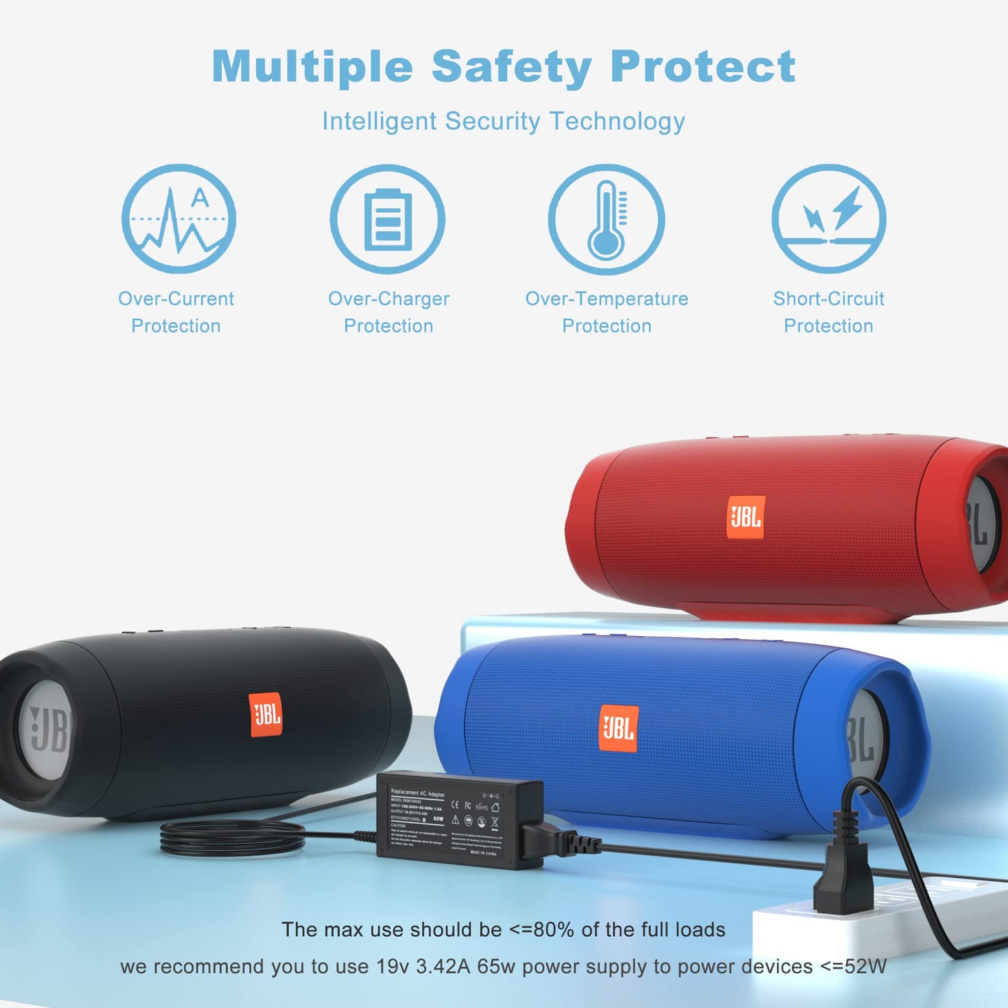 Eokoowo Charger Compatible for JBL Xtreme 2 JBL Boombox 2 JBL Extreme 2 JBL Xtreme 2 Portable Wireless Bluetooth Speaker Charger,19V 65W Power…