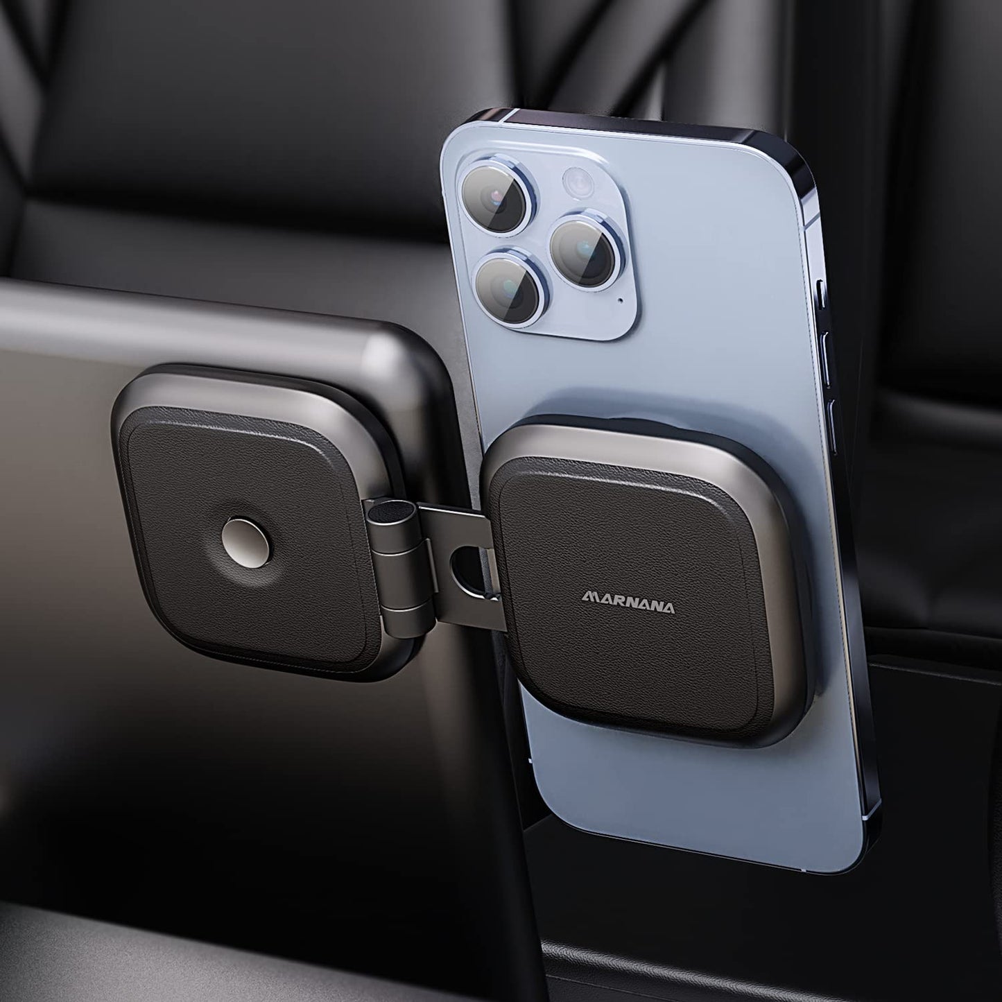 Marnana Phone Mount for Tesla Model 3 Model Y, Strong Magnetic Designed for MagSafe Car Mount Phone Holder for Tesla Screen Monitor, Invisible
