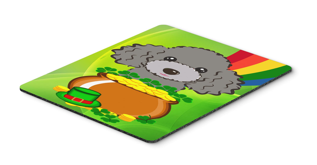 Caroline's Treasures BB2003MP Silver Gray Poodle St. Patrick's Day Mouse Pad, Hot Pad or Trivet for Home Office Gaming Working Computers Laptop Mouse