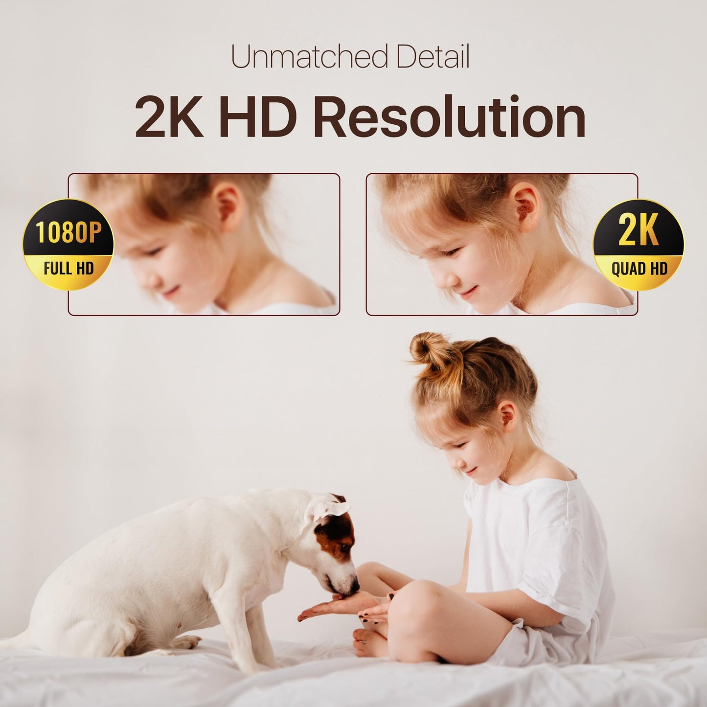 faleemi Dual Lens 2.4/5GHz WiFi Security Camera, 360° PTZ 2K Indoor Nanny Cams with Phone App, 2-Way Audio, Motion Tracking, Night Vision,