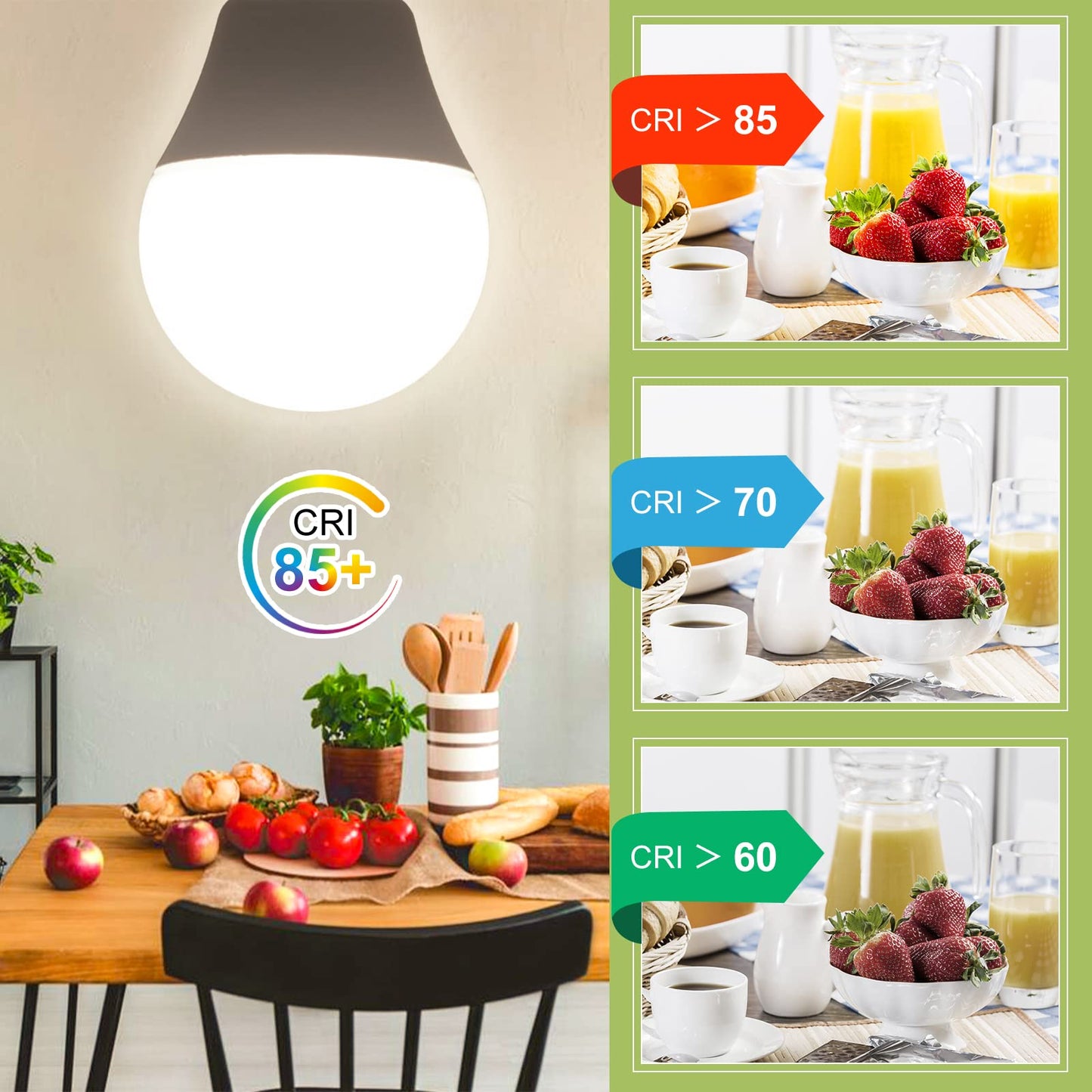 Sailstar Ceiling Fan Light Bulbs, E12 LED Bulb 60W Equivalent, Neutral White 4000K, 600 Lumens, A15 Small Candelabra Base LED Light Bulbs 6W, CRI 85