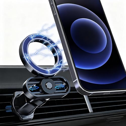 Mag-Safe Car Mount, Adjustable [Quick Install] Ultra Magnetic car phone holder, Air Vent Phone Holders for Your Car, Car Accessories Fit for iPhone 17