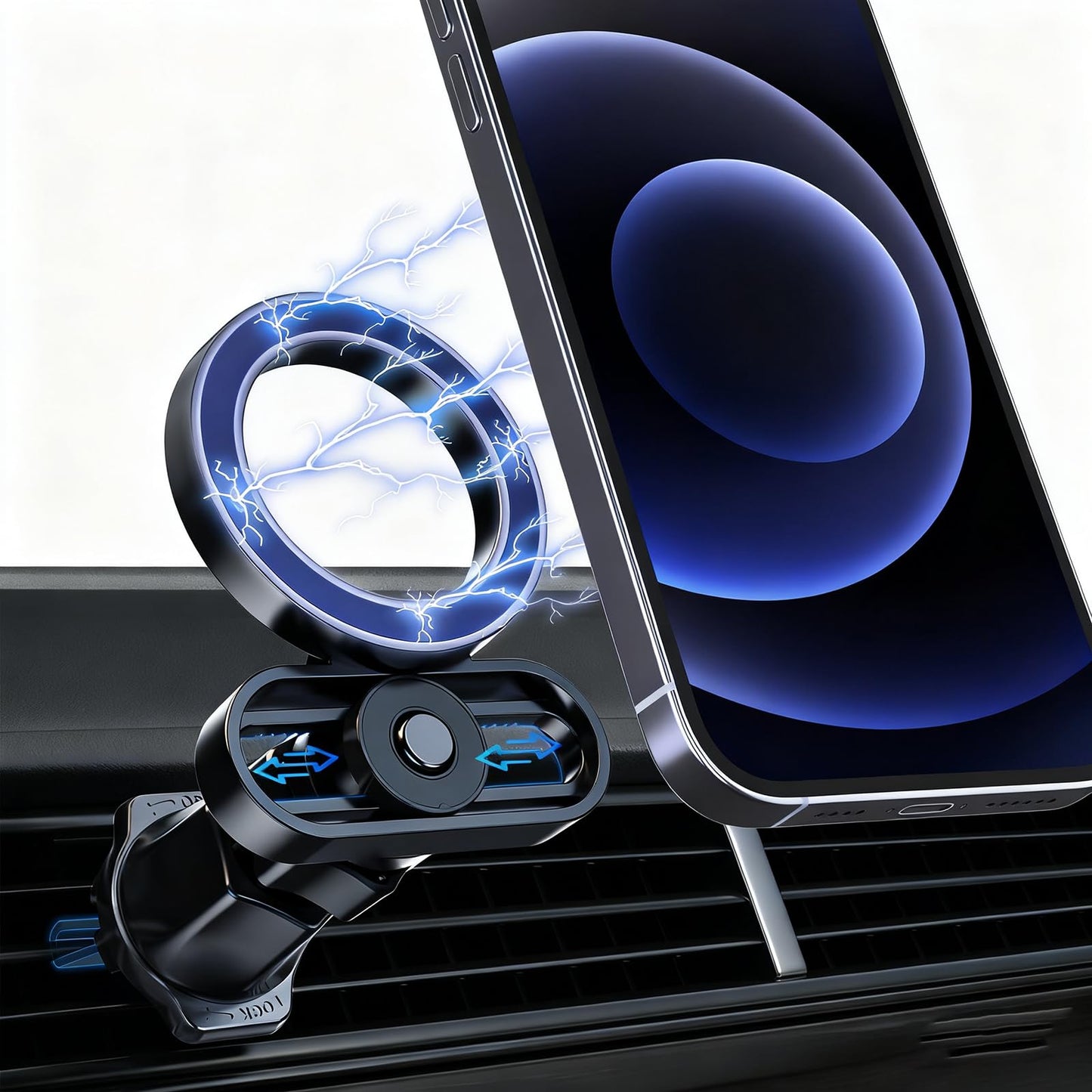 Mag-Safe Car Mount, Adjustable [Quick Install] Ultra Magnetic car phone holder, Air Vent Phone Holders for Your Car, Car Accessories Fit for iPhone 17