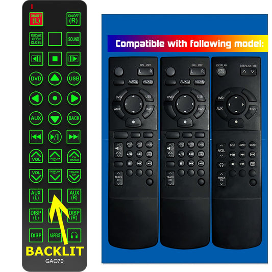 Replacement Remote Control for Infiniti QX56 Rear Entertainment DVD 2011 2012 282981LA0A 28298-1LA0A