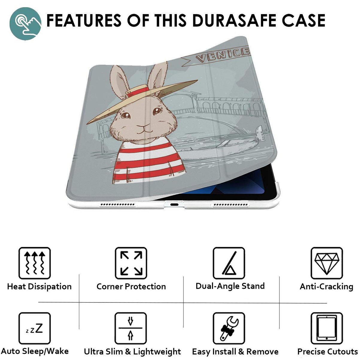 DuraSafe Cases for iPad Pro 12.9 3rd Gen 2018 PC Case A1876 MTEL2LL/A MTEM2LL/A A2014 MTFN2LL/A MTFL2LL/A MTFP2LL/A MTFQ2LL/A A1983