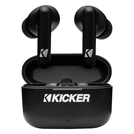 KICKER TWS2 True Wireless Earbuds, Bluetooth Earbuds with Microphone, Environmental Noise Cancelling, Wireless Earphones for Android and iOS, Fast